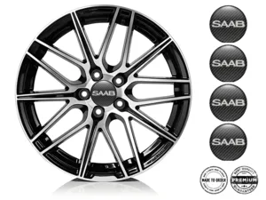 Saab Pegatina de Silicona Logo Calcomanías de Rueda de Lujo